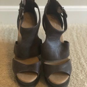 Dark brown Jessica Simpson wedges size 8